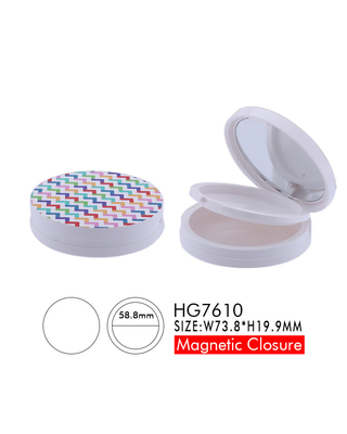 Two Layers Pressed Powder Compact Case Loose Powder Sifter Magnetic Cosmetic