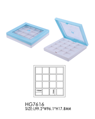 16 Colors Eyeshadow Makeup Case Highlighting Compact Face Contour Blush Case