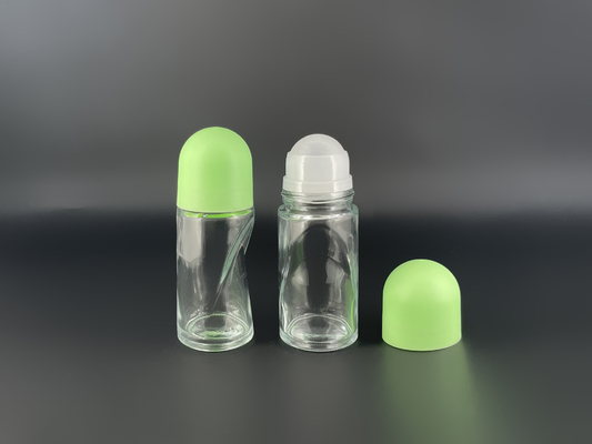 50ml PP Plastic Glass Roll On Deodorant Bottles Customized Color