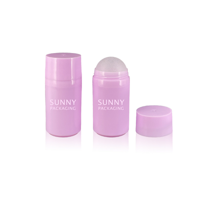 Volume Empty Plastic PP 50ml Roll On Bottles Round Pink Color