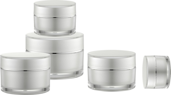 Thick wall cosmetic cream jar arcylic jar empty round plastic container with screw cap 5g 10g 15g30g 50g 100g 150g 200g
