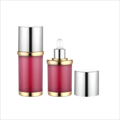Plastic Essence Dropper Oil Bottle Double Wall 30ml 50ml Cylinder Dropper Bottle