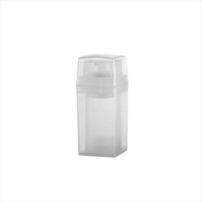 Square Double Wall 15ml 30ml 50ml Cosmetic Airless Pump bottle in Recyclable PP material