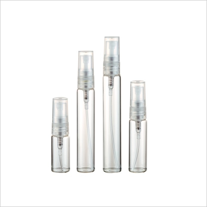 3ml 5ml 8ml 10ml Amber Glass Spray Bottles Screw On PP Small Glass Spray Bottles