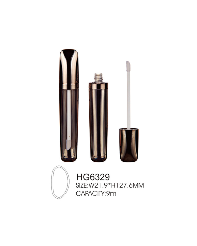 9ml Unique Oval Empty Lip Gloss Tubes With Wand Special Cap Colllar Empty Balm Containers