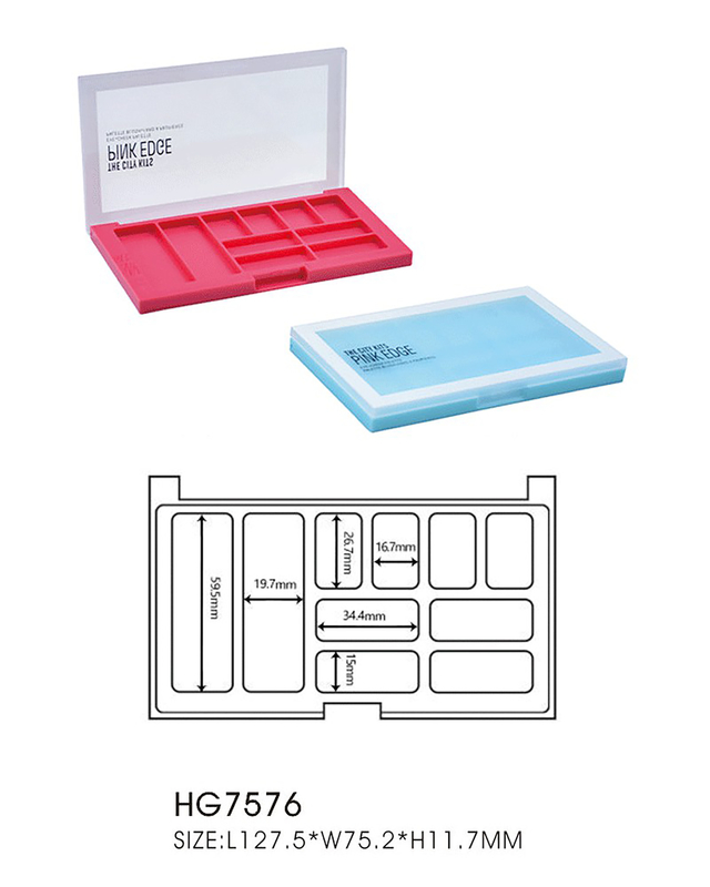 10 Colors Eyeshadow Makeup Case Rectangle Highlighting Face Contour Eyeshadow Palette Empty Case