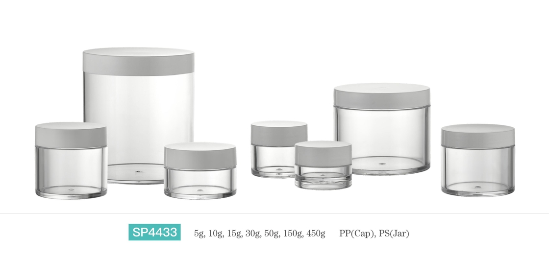 Printed Custom Makeup Cream Jar Container / Cream Face Beauty Jar Containers With PP Inner Bottle