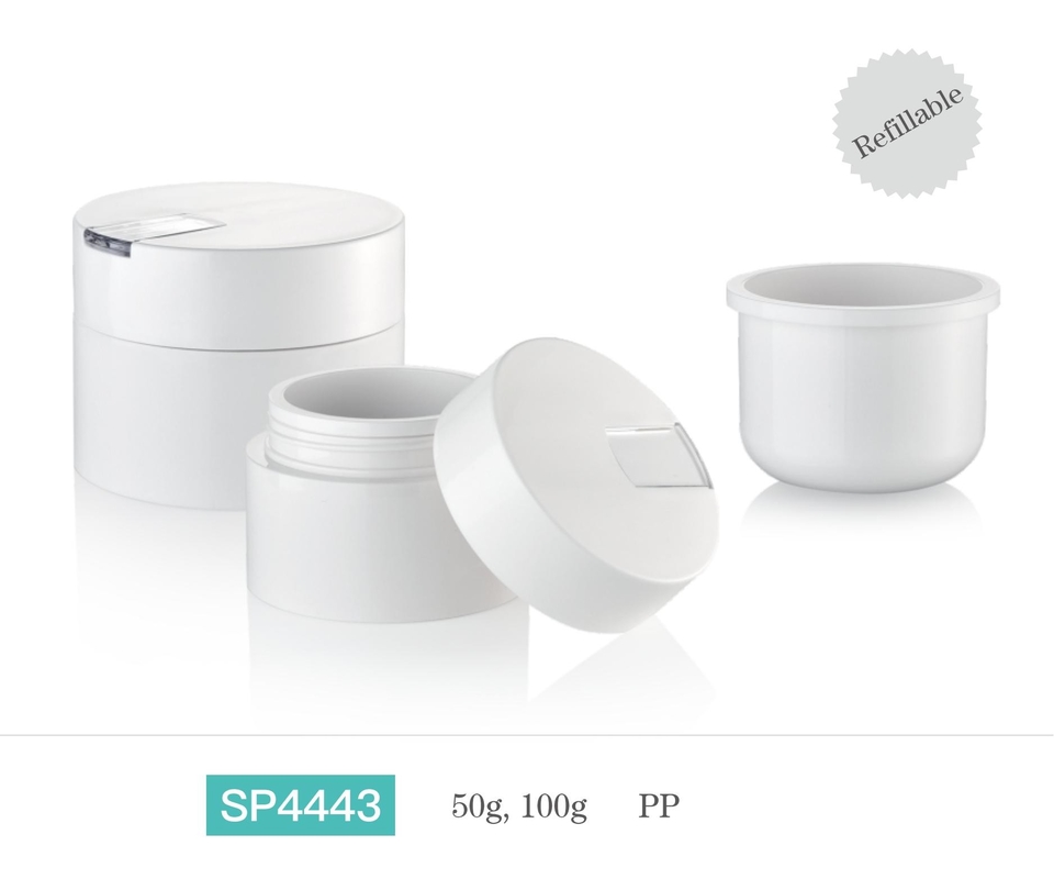 Customizable Skin Care Cream Jar Containers PP Inner Bottle For Face / Eye Cream Gel