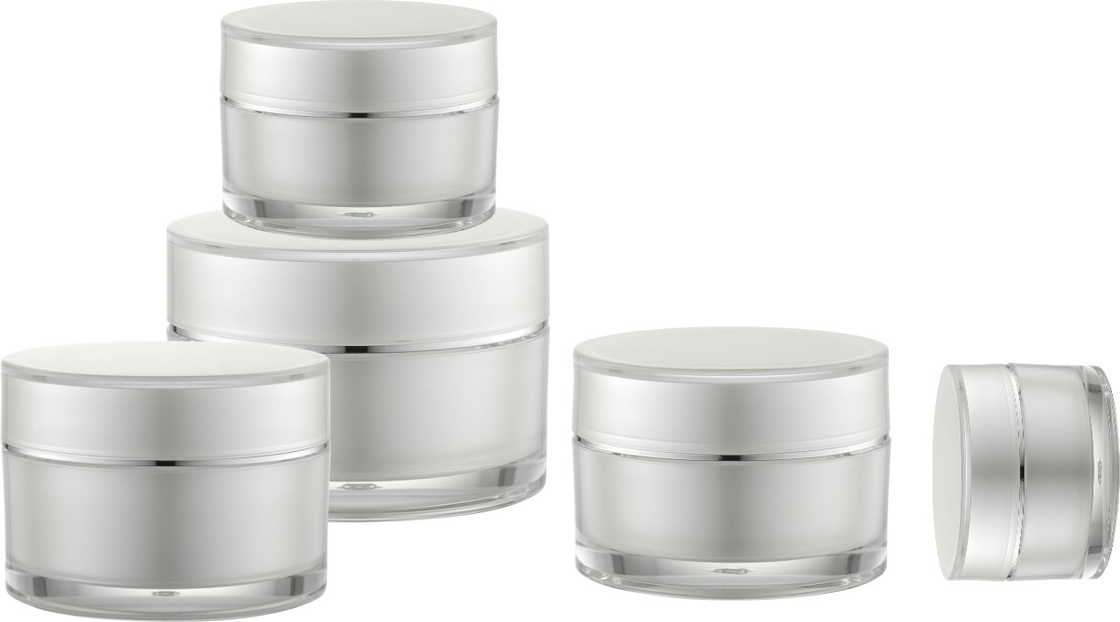Thick wall cosmetic cream jar arcylic jar empty round plastic container with screw cap 5g 10g 15g30g 50g 100g 150g 200g