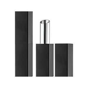 Luxury Black Square Aluminum Lipstick Tube Empty Lipstick Case